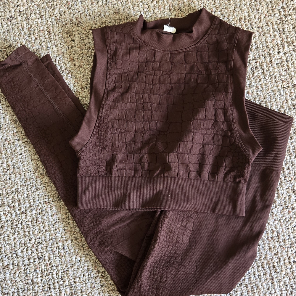 Brown Textured Women's Jumpsuit